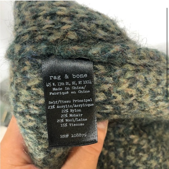 Rag & Bone plaid mohair blend sweater XXS - Picture 3 of 3